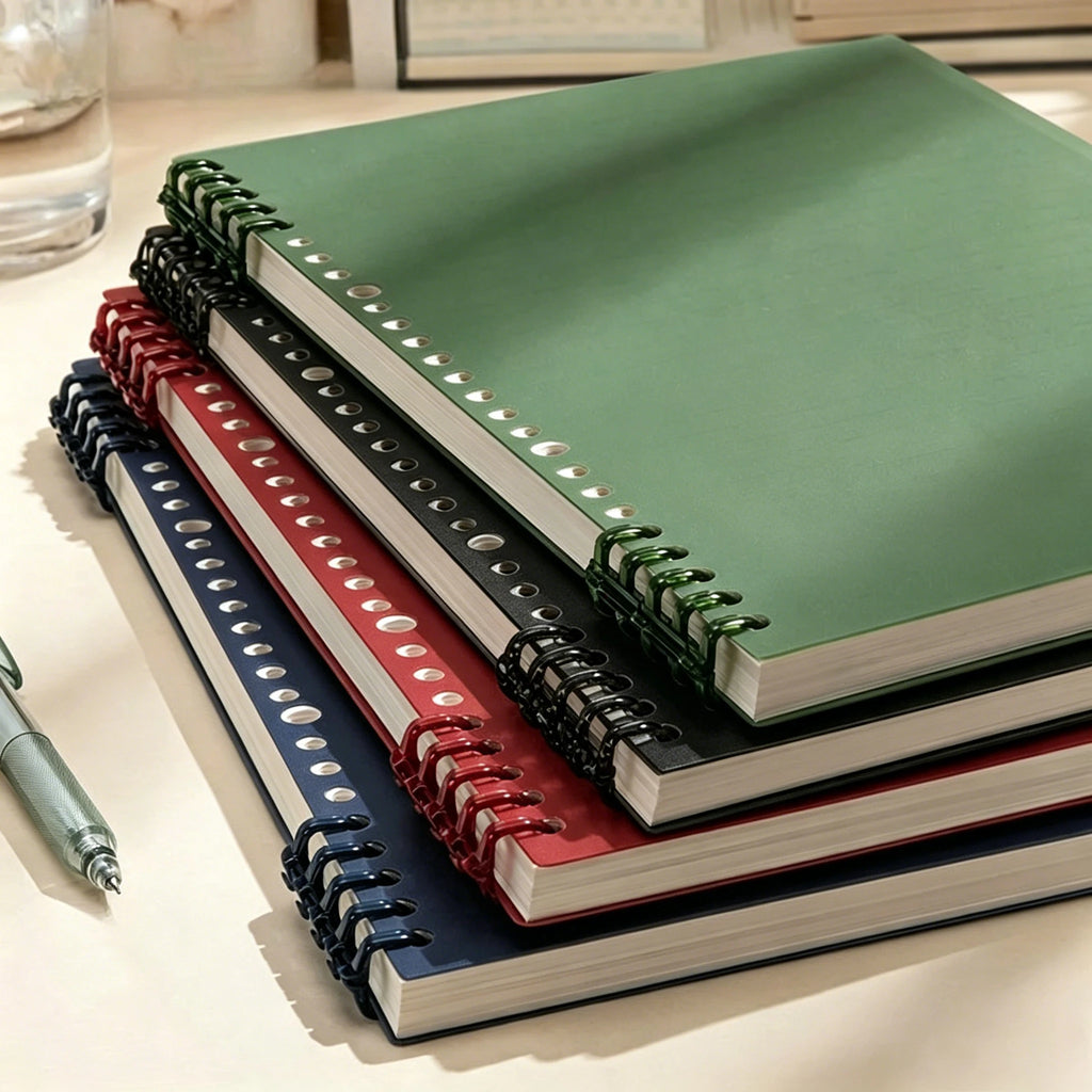 60 Sheets B5 Vintage Aesthetic Spiral Loose Leaf Notebook Planner Diary for Student Office School Writing Stationery Supplies Qme