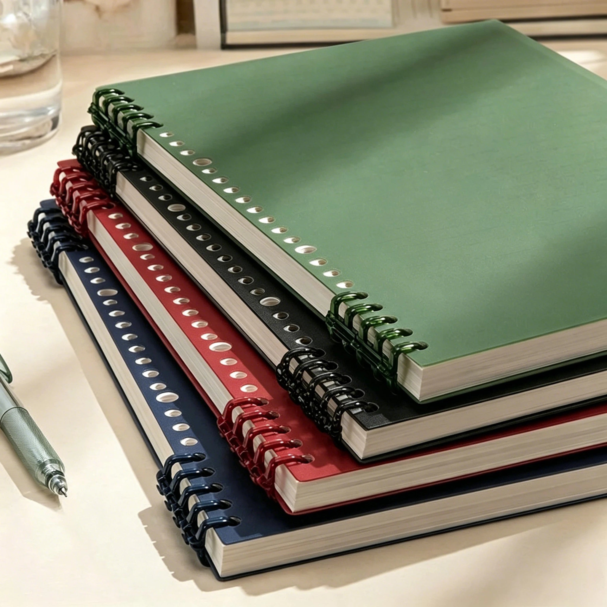 60 Sheets B5 Vintage Aesthetic Spiral Loose Leaf Notebook Planner Diary for Student Office School Writing Stationery Supplies Qme