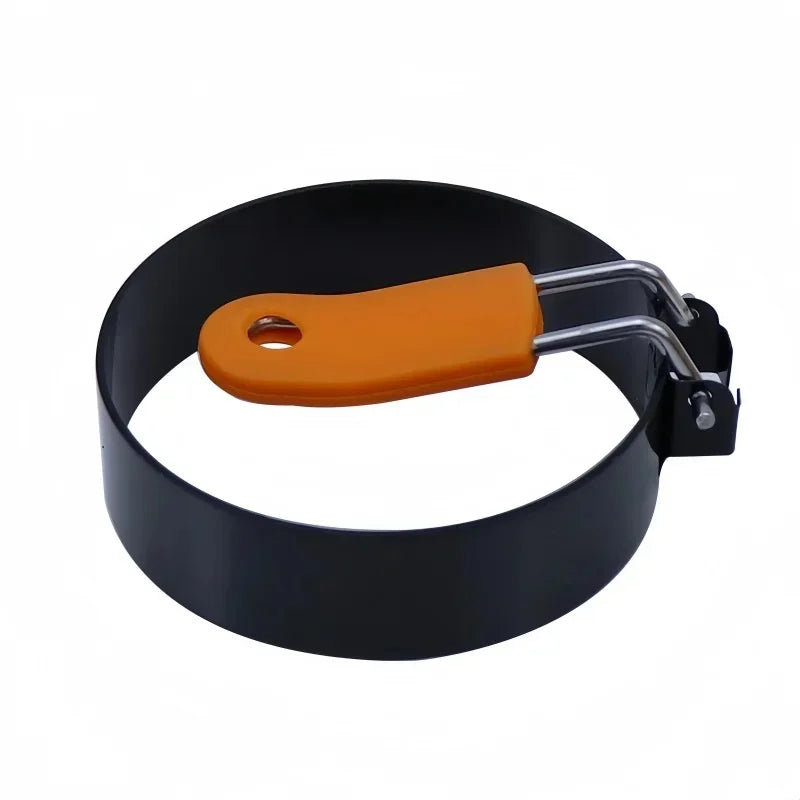 Anti-scald Egg Fried Ring Professional Stainless Steel Nonstick Round Pancake Mold Cooking Egg Mould Breakfast Sandwich Tools Qme orange 7.5cm