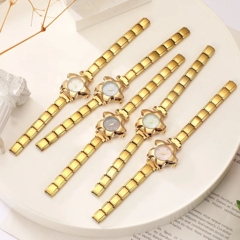 1PC Fashion Stainless Steel Ocean Series Seashell Starfish Watch Bracelet Bangle for Friend Birthday Men's Women's DIY Jewelrys Qme