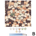 Creative Cute DIY Digital Oil Painting Cat Puppy Hand-painted Filled Oil Painting For Home Decoration Fill Oil Painting Qme B