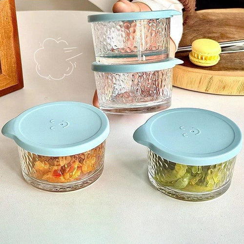1/3PCS 200ML Glass Storage Jars Transparent Thicken Glass Storage Containers Multifunction Fresh-keeping Mini Clear Jars Kitchen Qme