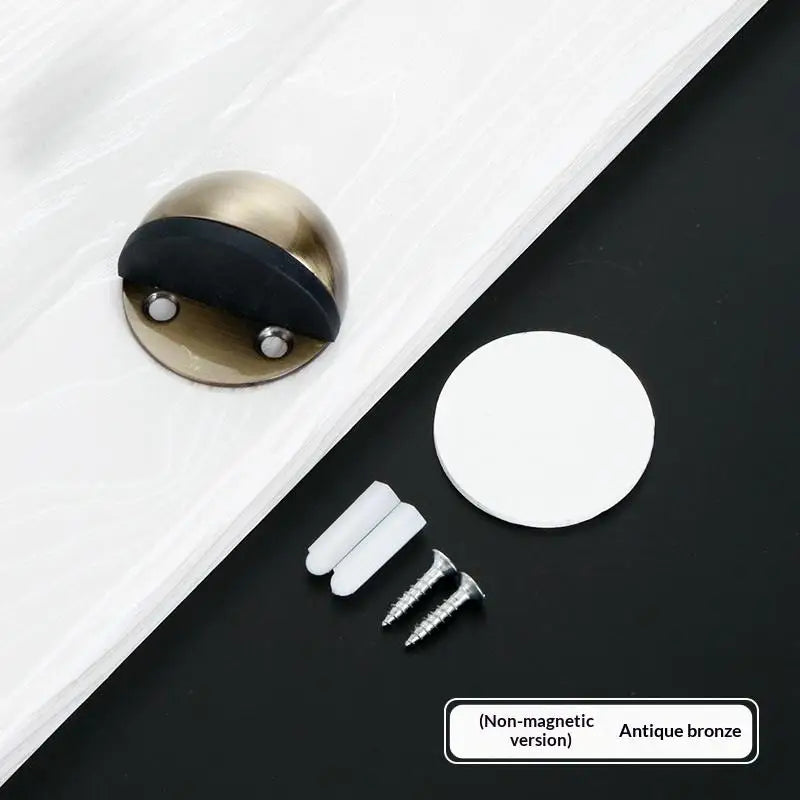Silicone Magnetic Door Holder No-Punch Adhesive Door Stopper Anti-Collision Buffer for Floor Wall Protection Home Hardware Qme A3
