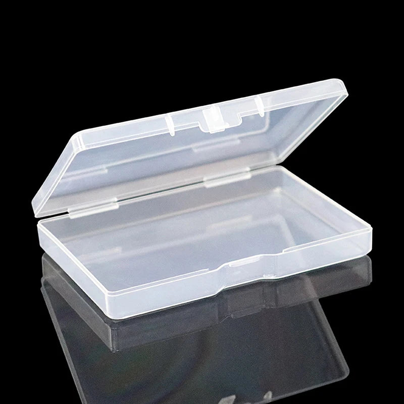 Rectangular Transparent Plastic Box Jewelry Card Stationery Storage Qme