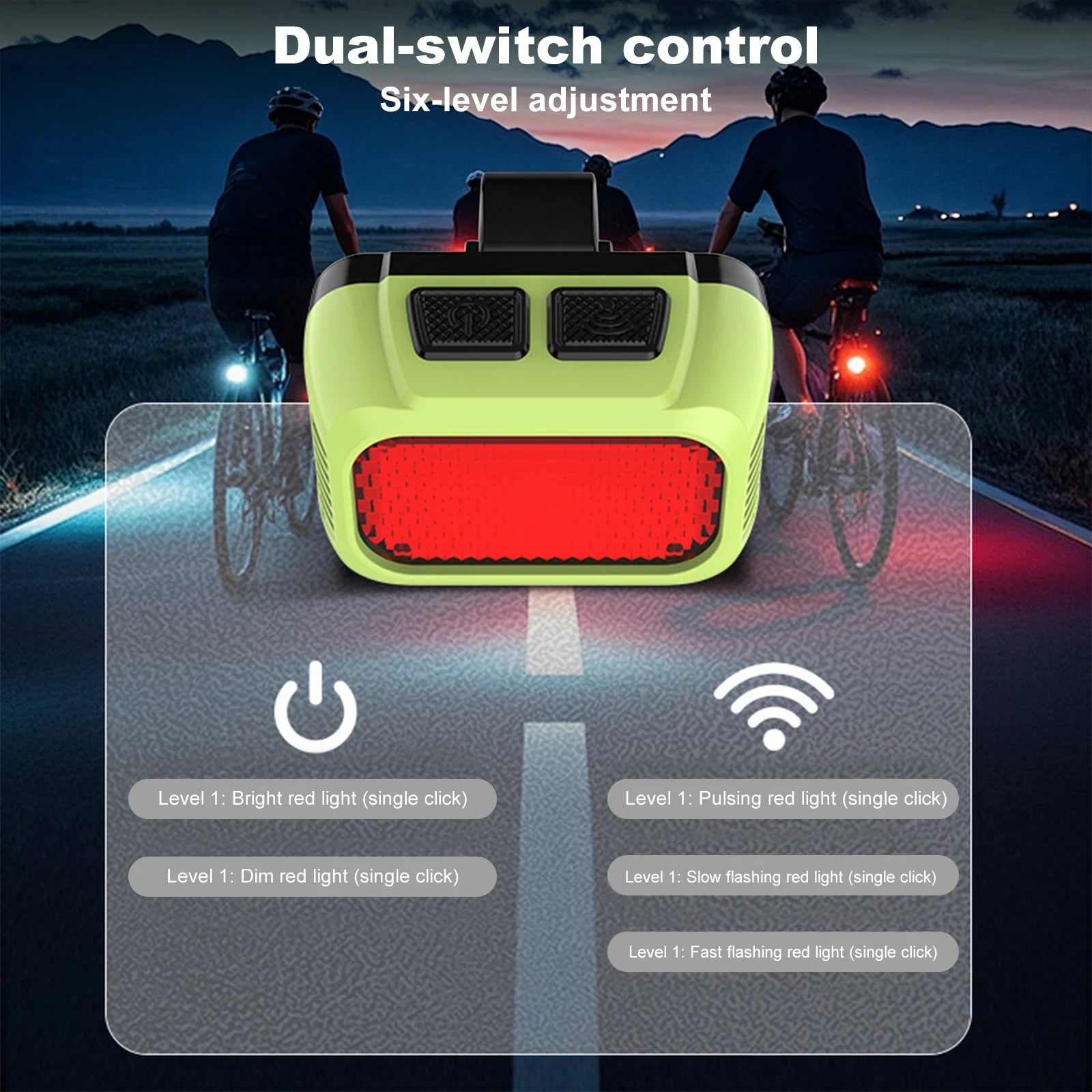 Type-C Powered Led Tail Light Compact Design Mountain Bike Lamp Easy Install for Experience Night Road Trips Camping Adventures Qme
