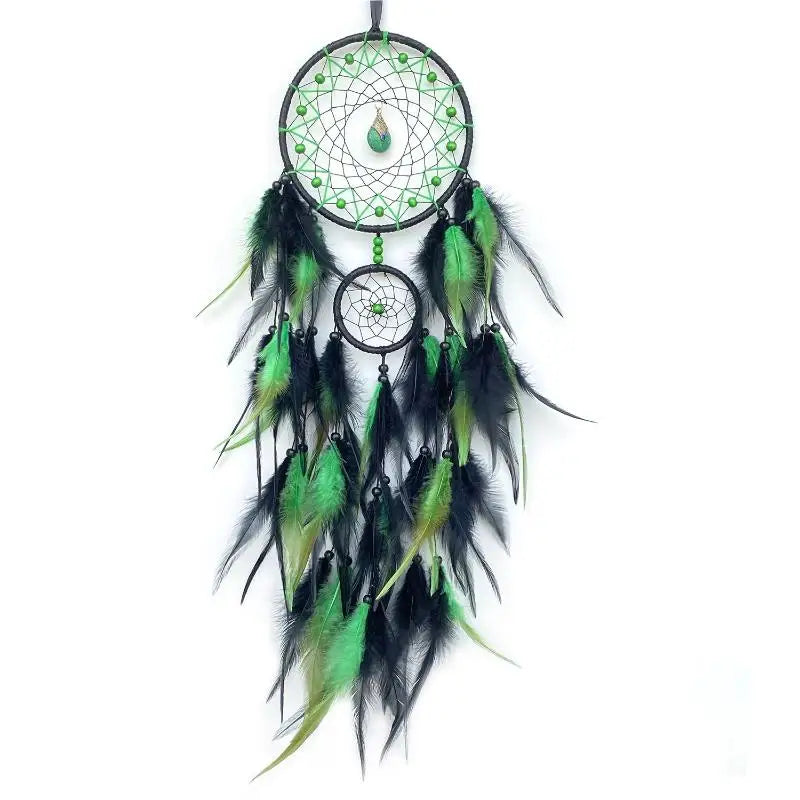 Adorned Artificial Feathers Crystals Exquisite Wall Decoration Qme A4