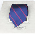 Silk Polyester Tie Stripe Slim Necktie Navy Blue Burgundy Men Women Qme rt-12