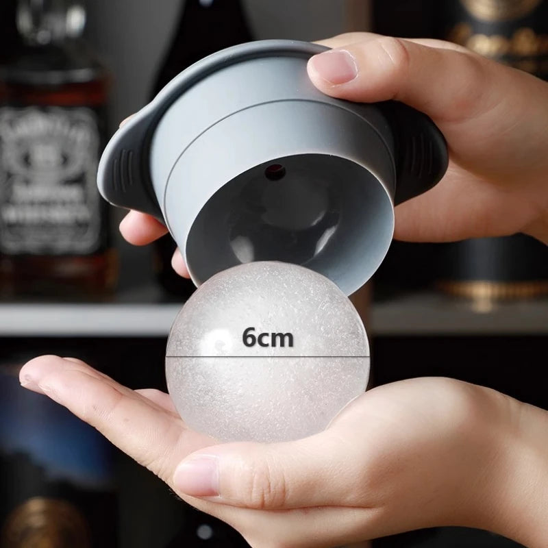 Whiskey Round Large Ice Hockey Mold Maker Kitchen Spherical Silicone Qme