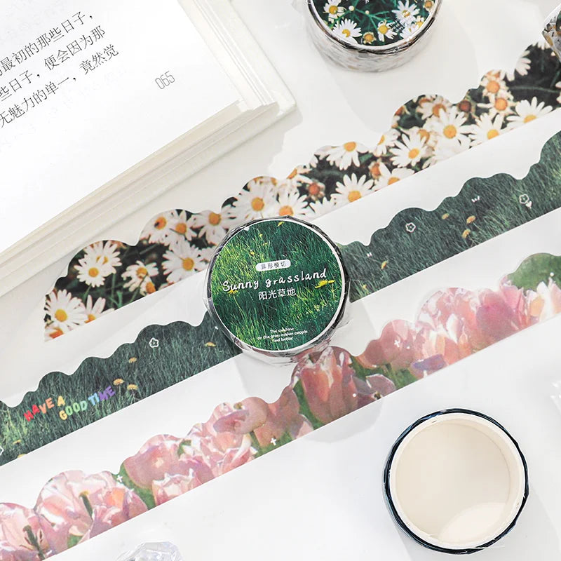 Cute Flower Cloud Starry Sky Decorative Adhesive Tape Sea Wave Masking Washi Tape Diy Scrapbooking Sticker School Supplies Qme