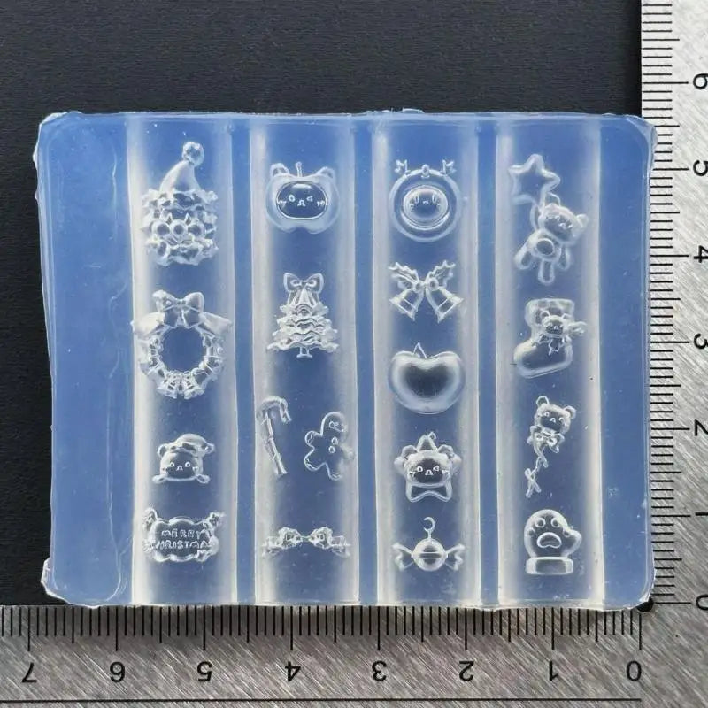 3D Butterfly Flower Silicone Nail Mold Sweet Bow Bead Chain Qme A2