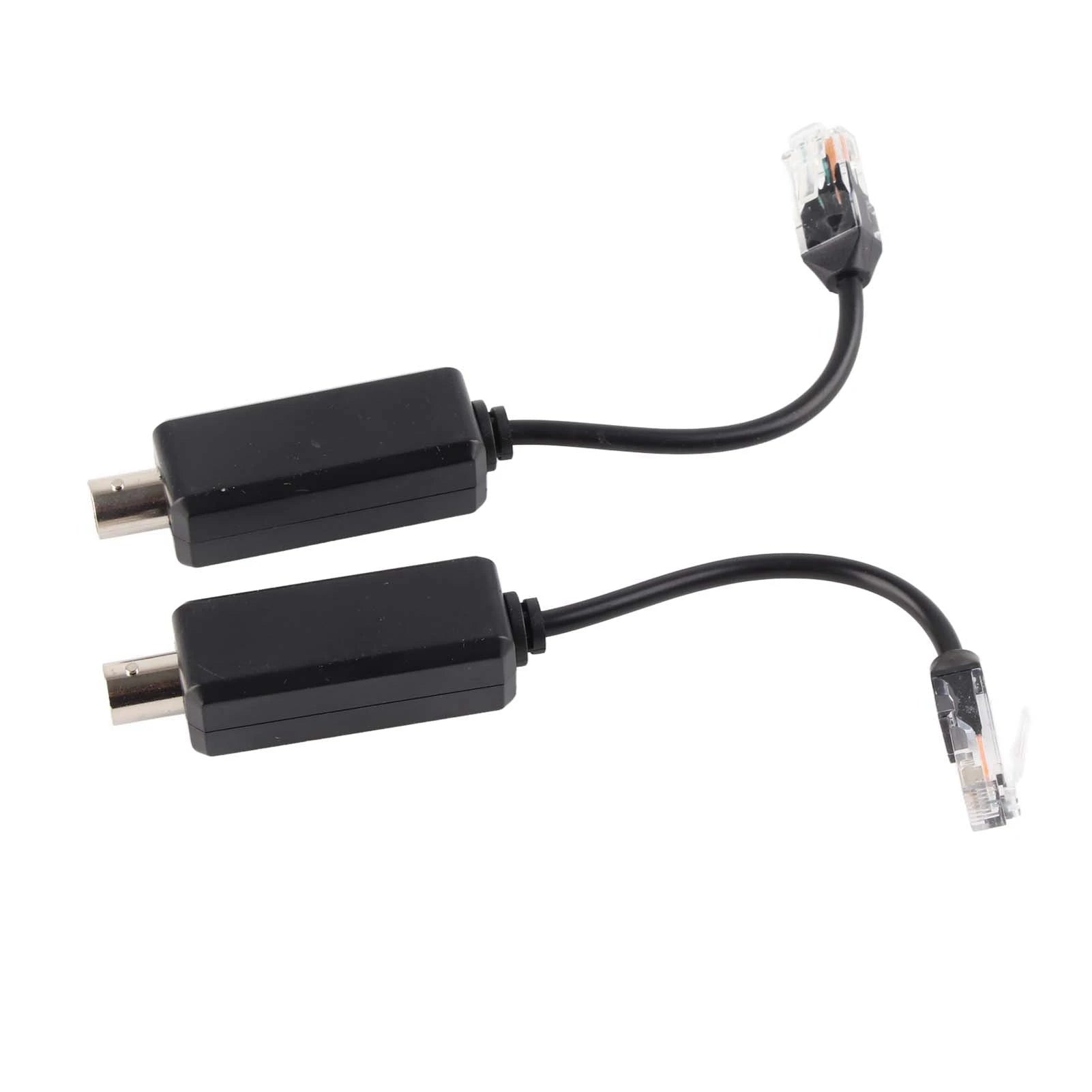 1Pair 10/100Mbps 1CH Passive IP Network Coaxial Transmitter Receiver Extender over Coax Stable Transmission for IP NVR Camera Qme