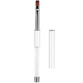 Glitter Handle Nail Art Brush Flat Round Soft Bristle Head Protective Qme A2
