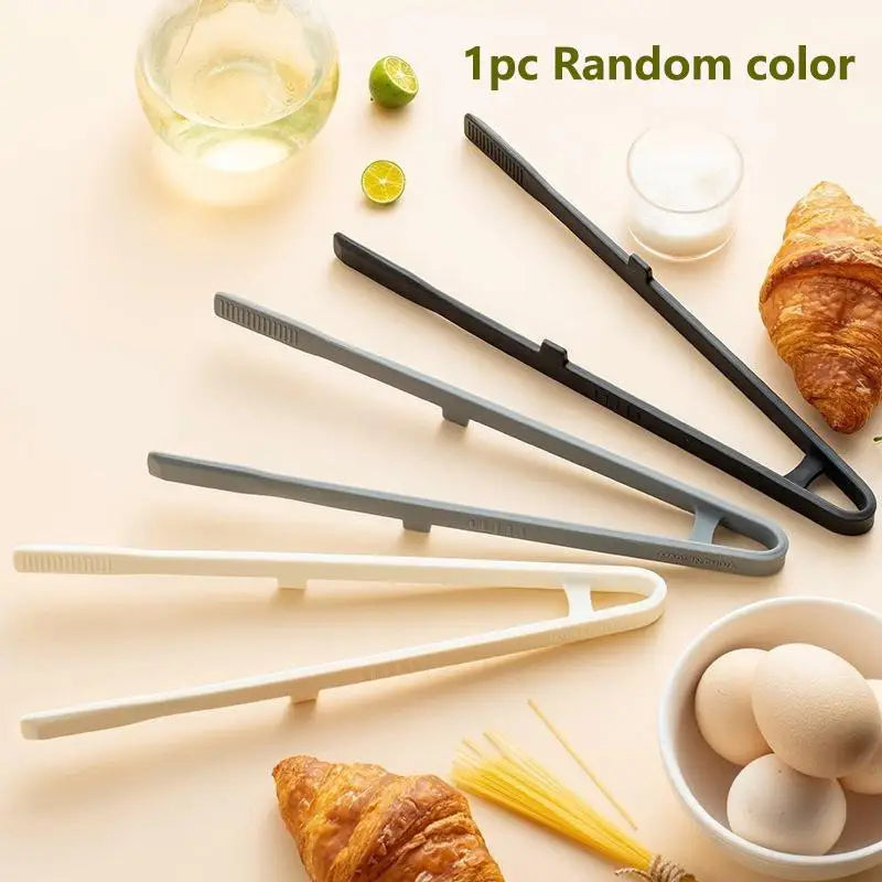 Silicone Grill Tongs Non-stick Food Bread Clip Heat Resistant BBQ Qme A4