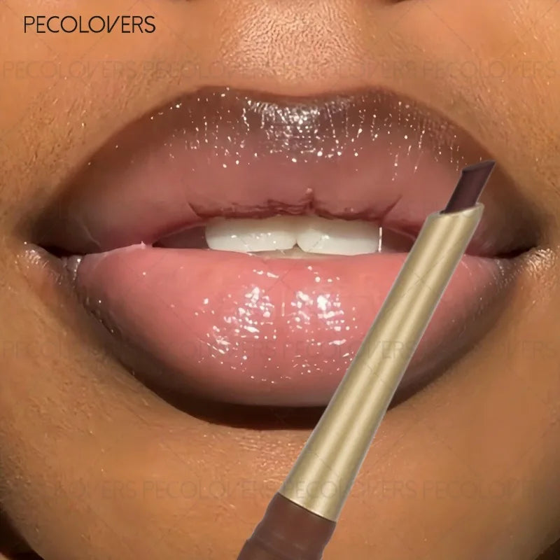 Brown Tube Slanted Lip Liner Outlines Contours Plump Charming Qme