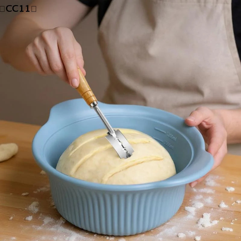 Silicone Pizza Dough Box Lid Bread Fermentation Basket Non-stick Qme
