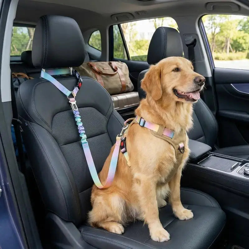 Belt Clip Buckle Tether Large Medium Small Dogs 2-in-1 Dog Car Qme