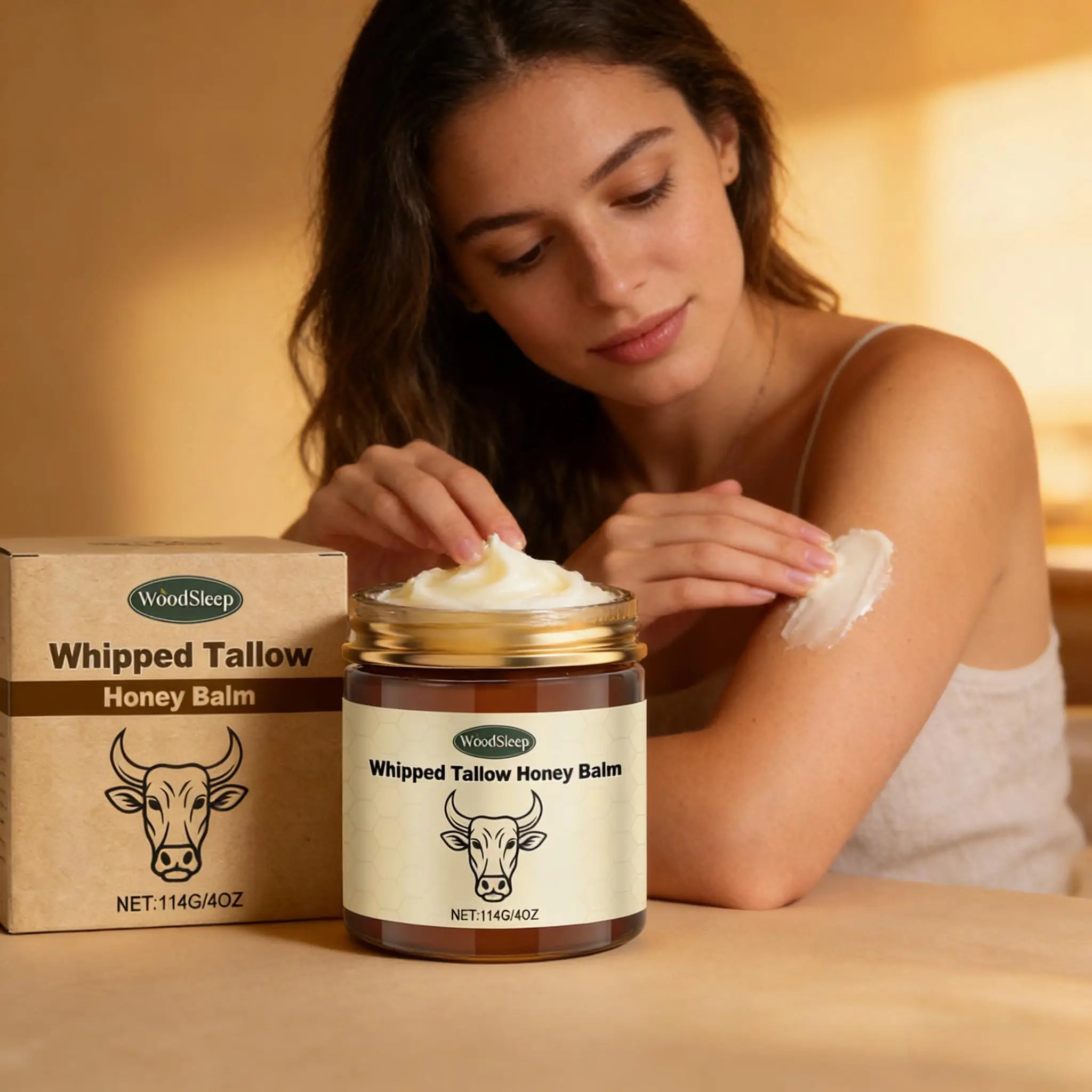 Tallow Honey Balm Deep Repair Dry Skin Lasting Moisturizing Soothing Qme