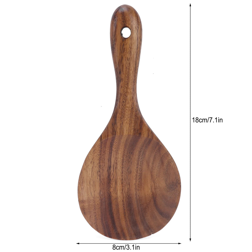 Wood Rice Spoon Rice Paddle Scoop Wooden Kitchen Spoon Ladle Tablespoon Big Serving Spoon Wooden Kitchen Utensils Tableware Qme