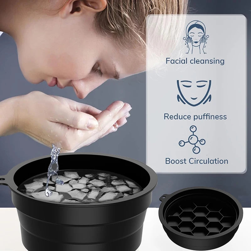Facials Plunge Dipping Face Folding Ice Washbasin Skin Care Tool Home Qme