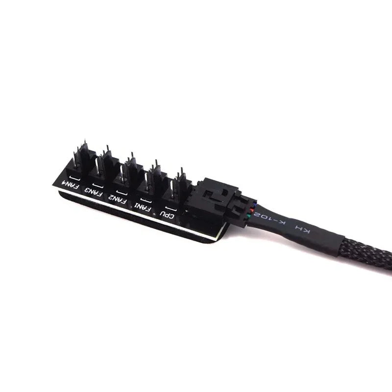 1 To 8 Ports 4 Pin PWM Fan Hub Splitter, PWM Regulator 12V CPU Cooler / Case / Chasis Cooling Fan Power Cable Adapter Qme