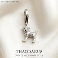 Winter Brand New Fashion Small Dog Charm 925 Sterling Silver Pure Cute Pendant Women Men Jewelry Gifts Qme Lobster Clasp