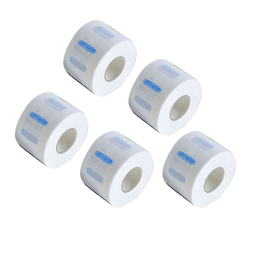 5 Rolls Neck Strips White Professional Stretchy Barber Neck Strips Paper Hairdressing Tool for Hair Cutting White Neck Strips Qme