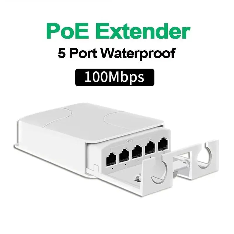 5 Port POE Extender 1000Mbps Gigabit Speed Stable Transmission Qme C