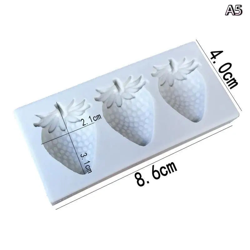 Silicone Baking Molds Strawberry Fruit Dessert Mousse Mold Cake Qme A5