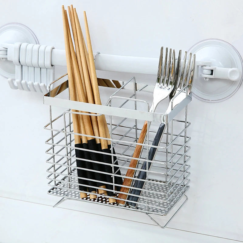 Suspension Household Stainless Steel Kitchen Cutlery Holder Drainer Qme