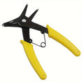 4-In-1 Multifunctional Pliers with 4 Interchangeable Heads, Including Circlip Pliers And Angle Pliers, Designed for Automotive Qme 1 Set Yellow