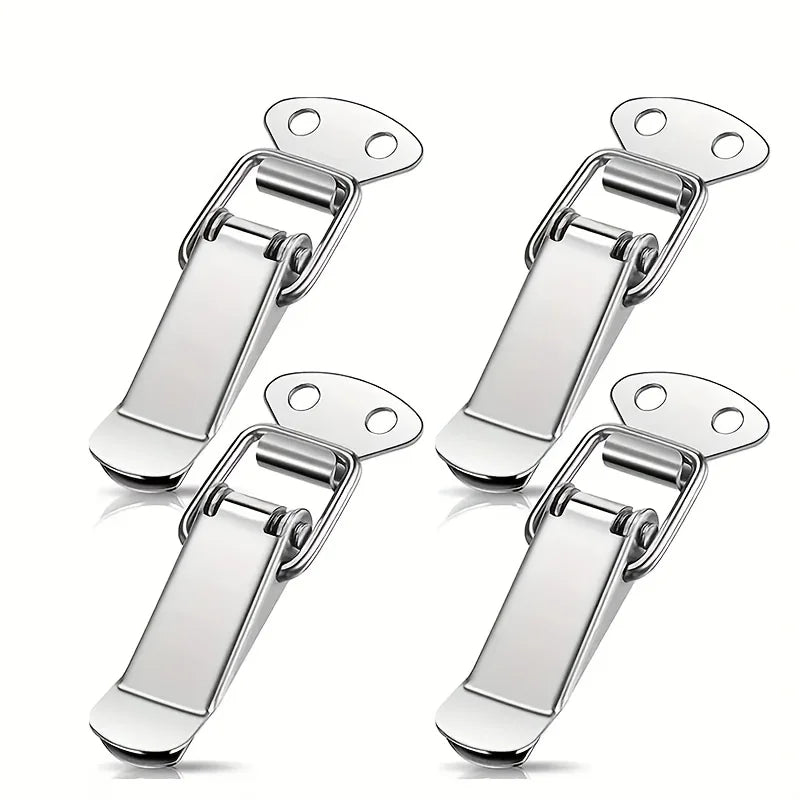 4-Piece Durable Spring Rod Latch Clip - Stylish Modern Toggle Catch Lock for Toolbox Catch Leather Box Lock, Safety Lock Qme 4PCS