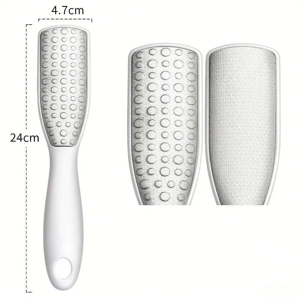 Stainless Steel Dual Sided Foot File Dead Skin Callus Remover Qme WHITE