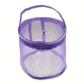 Knitting hook needle storage bag - Handmade craft storage bag, with zipper closure, suitable for yarn and knitting needles Qme purple