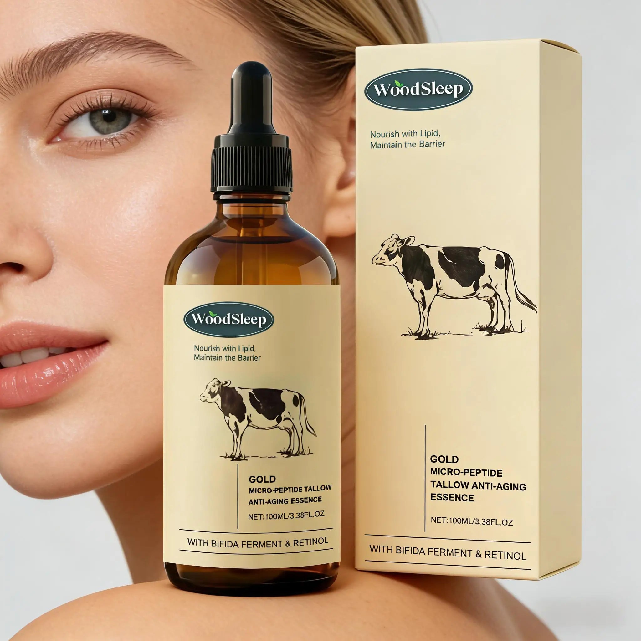Beef Tallow Serum Anti-Wrinkle Shrinking Pores Tighten Loose Skin Reduce Fine Lines Hydrating Anti Aging Moisturizing Face Care Qme