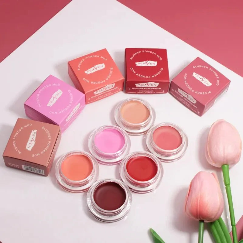 Cream Rouge Matte Stick Mud Monochrome Powder Blusher Qme