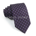 Tie Men Gravatas Wholesale Fashion Woven Luxury Necktie Dark Grey Dot Qme 4 China Mainland