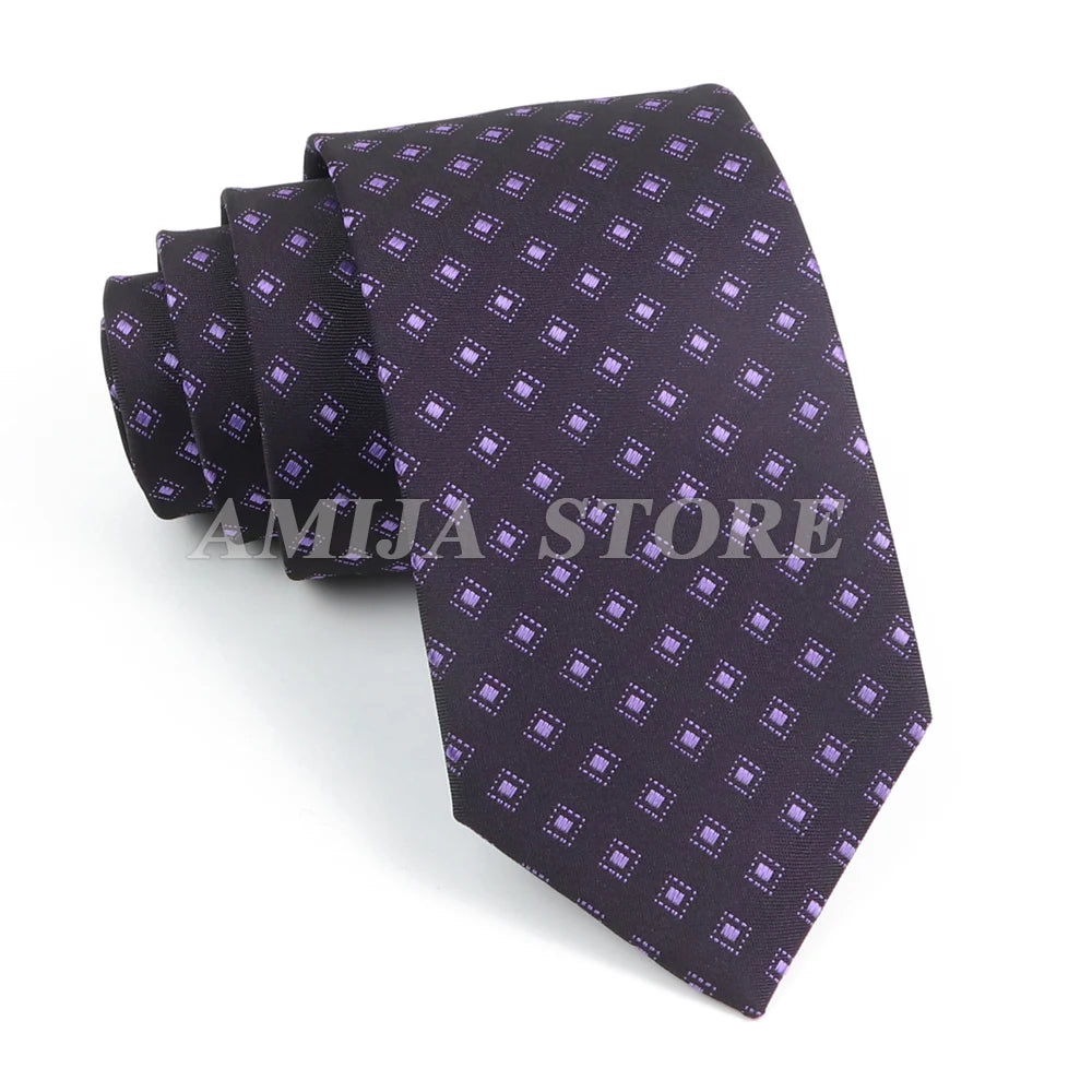Tie Men Gravatas Wholesale Fashion Woven Luxury Necktie Dark Grey Dot Qme 4 China Mainland