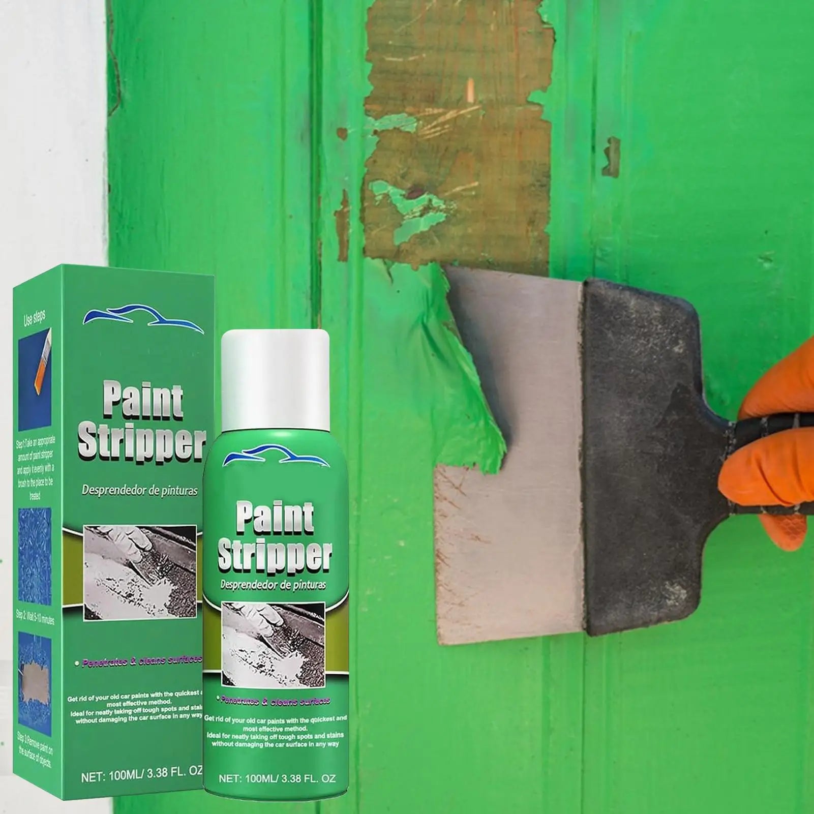 Paint Remover for Concrete 100ml Paint Thinner Remover Fast-Acting Car Dust Remover Supplies for Glass Metal Wood Furniture Use Qme