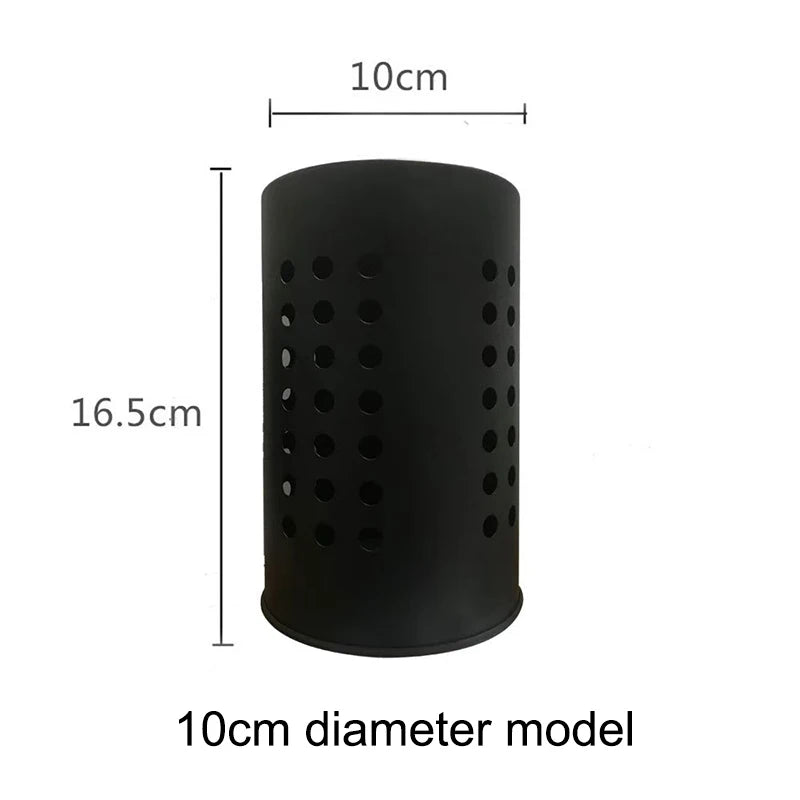 Stainless Steel Chopsticks Tube Tableware Bucket High-Capacity Kitchen Utensils Storage Round Hole Hollowed Out Drain Tube Qme b3
