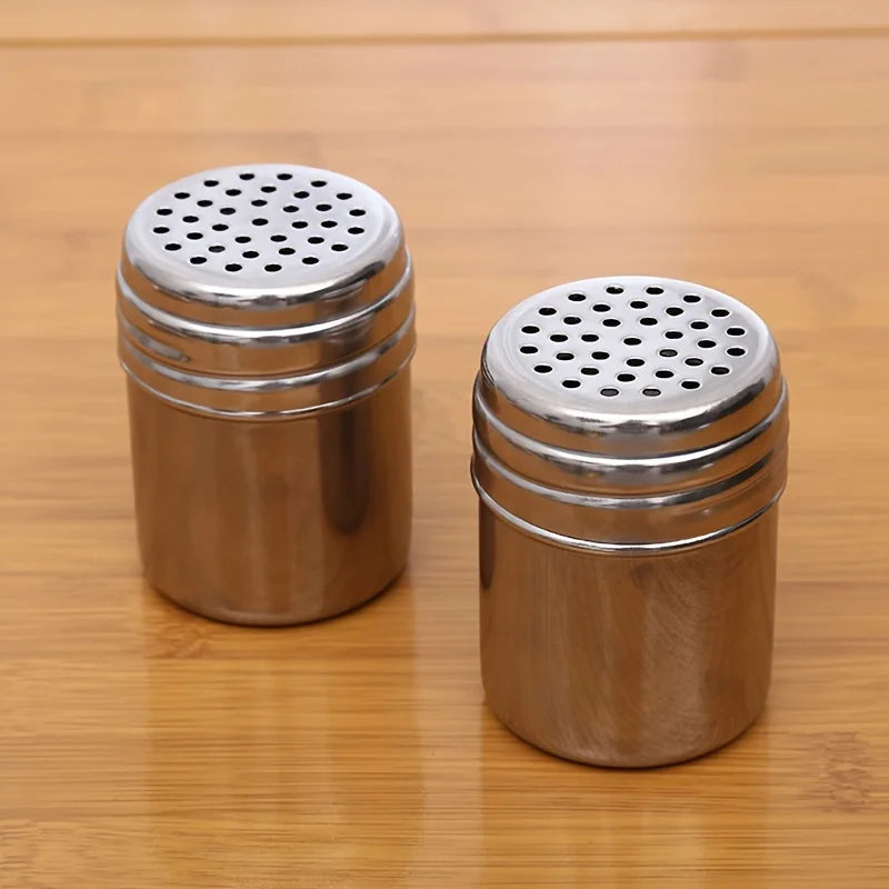 1pc Stainless Steel Seasoning Bottle- Perfect for Seasoning Powder, Pepper Powder, and Toothpicks Qme