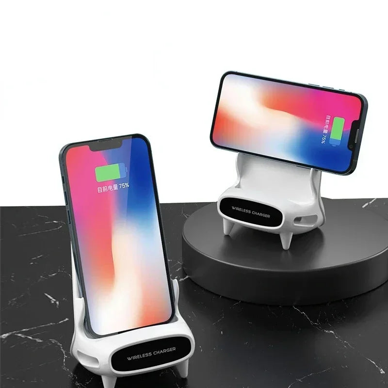15W Wireless Fast Charging Dock Station Phone Holder Stand For 8, X, XS, 1, 12, S8, S9, S9+, Note8 Qme