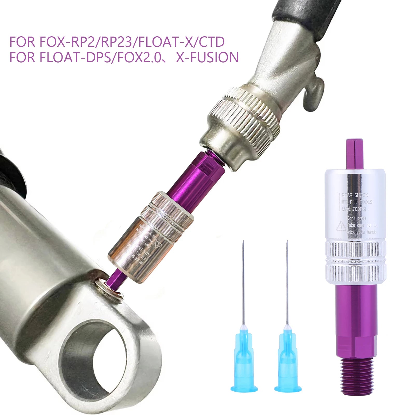 Fill Tool Adaptor Bike Rear Shock IFP Needle Charging Adapter for FOXRP2/23/FLOAT-X/CTD/FLOAT-DPS X-FUSION CCDB Qme