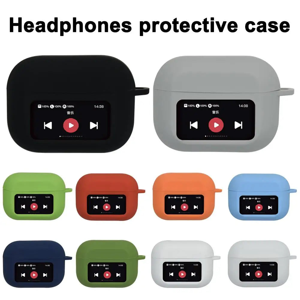 Headphones CASE For AirPods A9 Pro With Screen Corners Shockproof Anti-slip Full Cover Protective Case For AirPods A9 Pro Qme