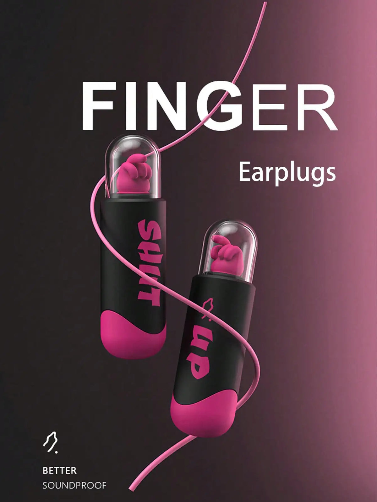 Soundproofing Middle Finger Earplugs Sleep Noise Prevention Dormitory Qme red
