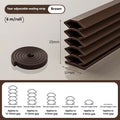 6M Tearable Weather Strip Anti-theft Door Multi-layer Windproof Dust-proof Self-adhesive Sound Insulation Window Gap Seal Strip Qme Brown 2pcs