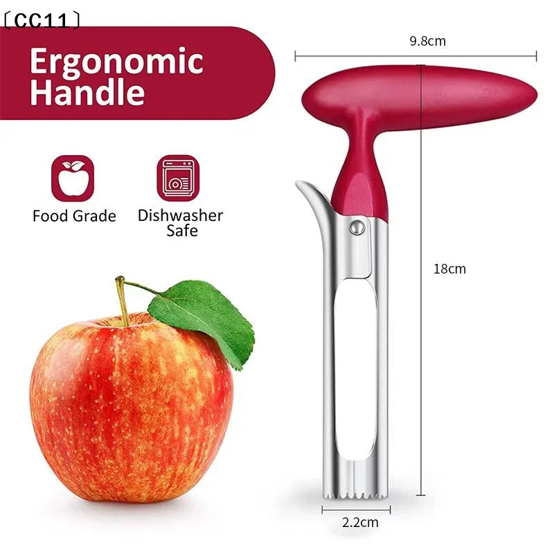 Stainless Steel Fruit Corer Serrated Edge Nonslip Handle Home Kitchen Qme