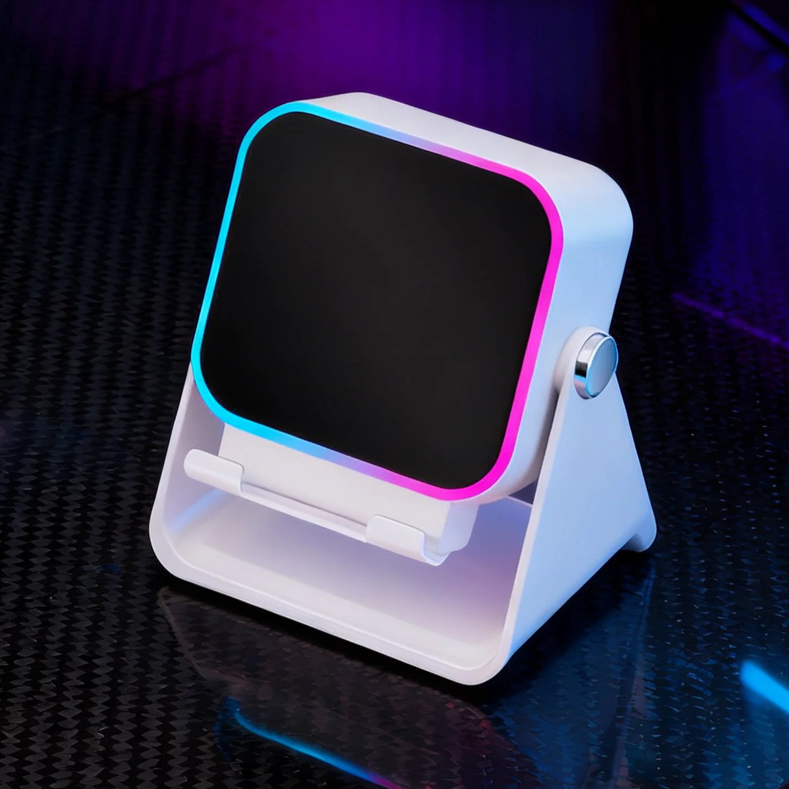 Induction Speaker For Cell Phone Audio Station Foldable with Light Phone Speaker Stand 10W for Home Office Travel Christmas Qme