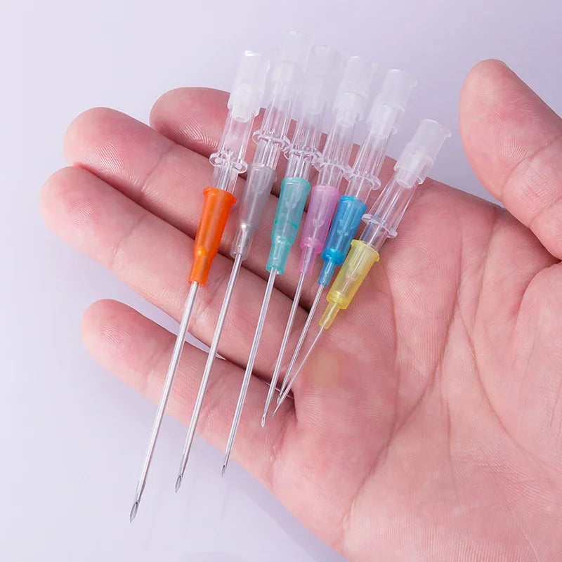 50/5PCS Disposable Piercing Needles Sterilized Body Surgical Steel Piercing Needles For Ear Nose Navel Nipple Piercing Tools Qme