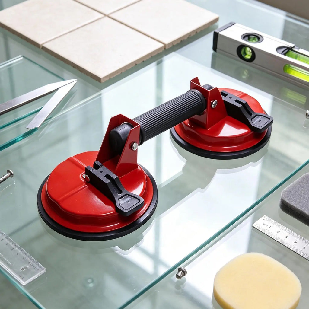 Glass Suction Cups Double-Claw Metal Dent Puller Tile Window Lifting Suction Cups For Granite Panel Laminate Hardwood Windshield Qme
