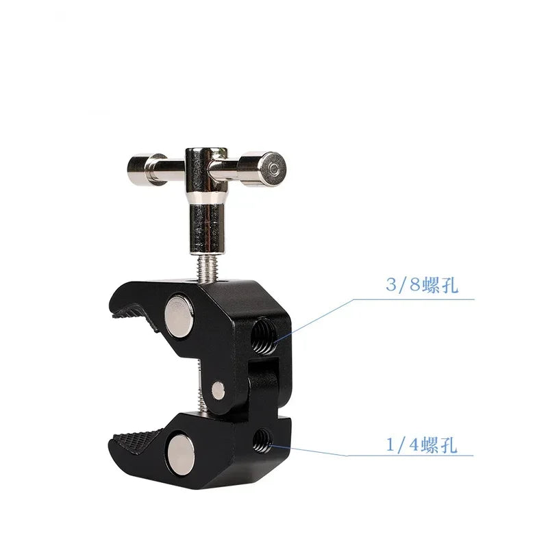 Super Clamp Crab Claw Clamp Tongs Pliers Clip Bracket for Camera Tripod Monopod Studio Flash Bracket Tripod Arm Camera Qme